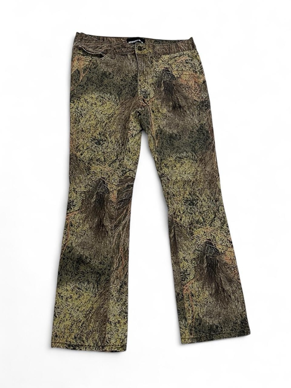 MossyOak Camouflage Wood Print Straightleg Pants - Olive Green Brown 8